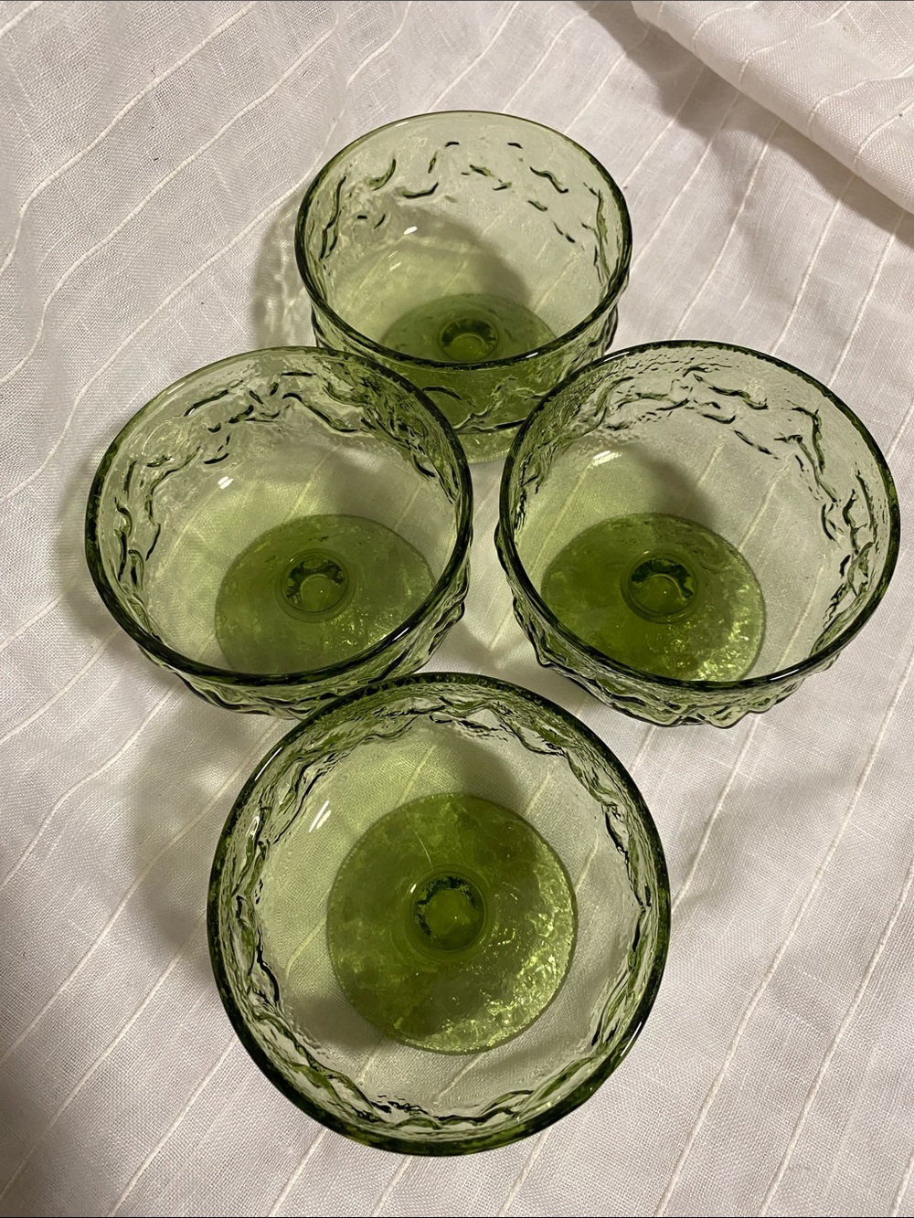 Set of 4 Anchor Hawking Milano Lido Glass Dessert Bowls